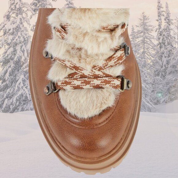 NEW Circus NY by Sam Edelman Gretchen Cold-Weather Sherpa Mid Calf Boot - Camel - Picture 6 of 6